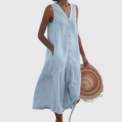 Rosélia™ | Robe Sans Manches Poches
