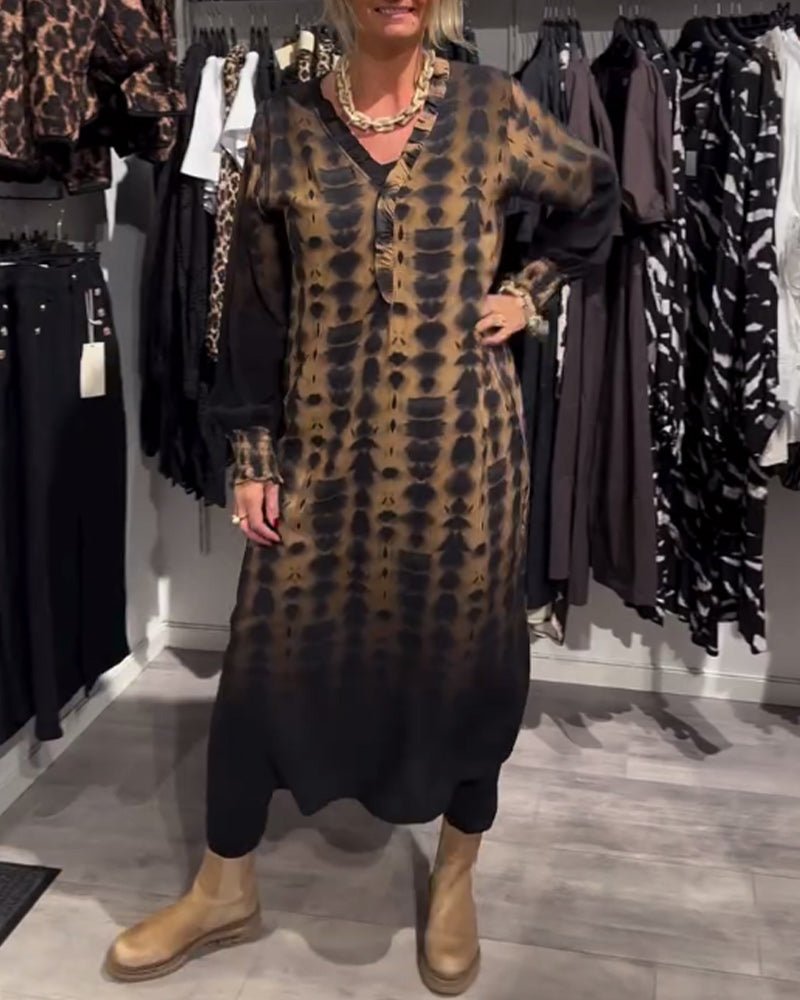 Séverine™ | Robe Midi Motif