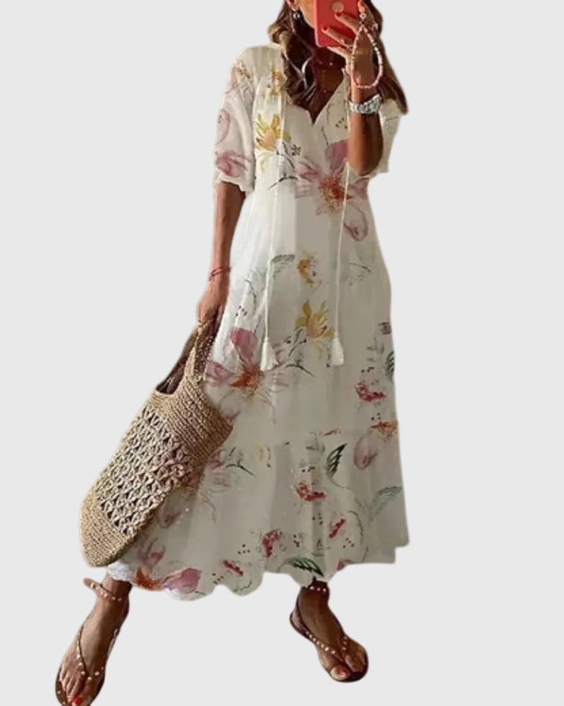 Inès | Robe Maxi Bohème Vintage