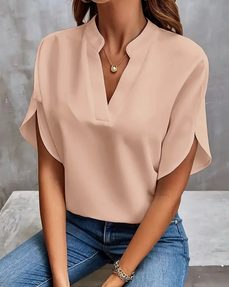 Lucie | Blouse Fluide Élégante à Col en V