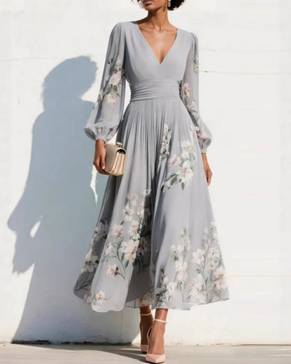 Amélie | Robe Midi Florale Élégante