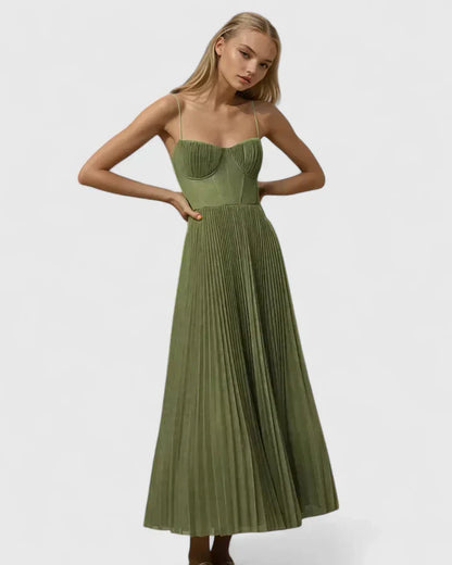 Vélina™ | Robe Bretelles Plissée
