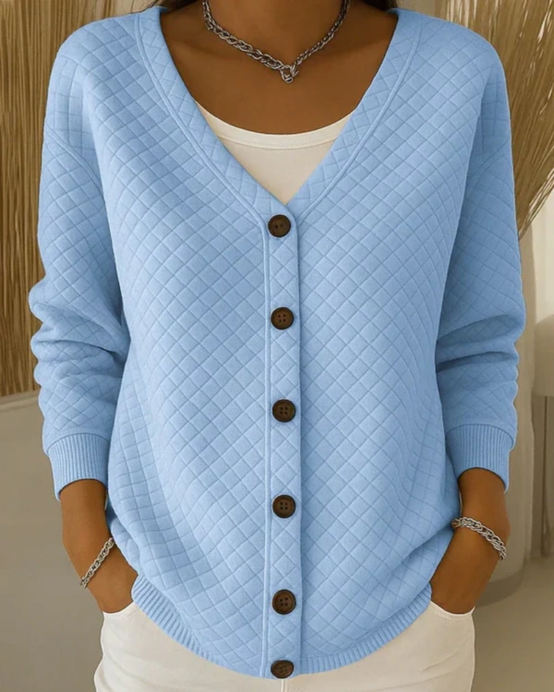 Camille | Cardigan Texturé à Boutons