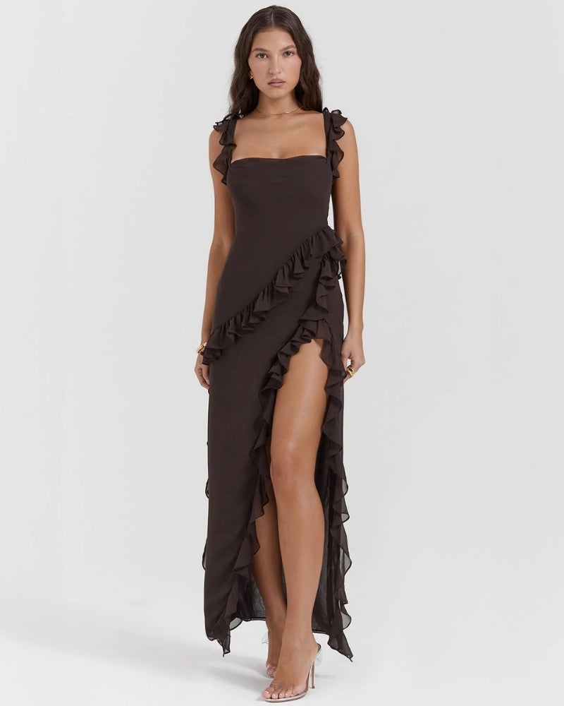 Inès | Robe à Volants Élégante