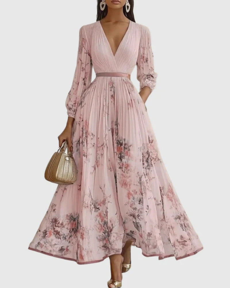 Chloé | Robe Maxi Élégante Plissée