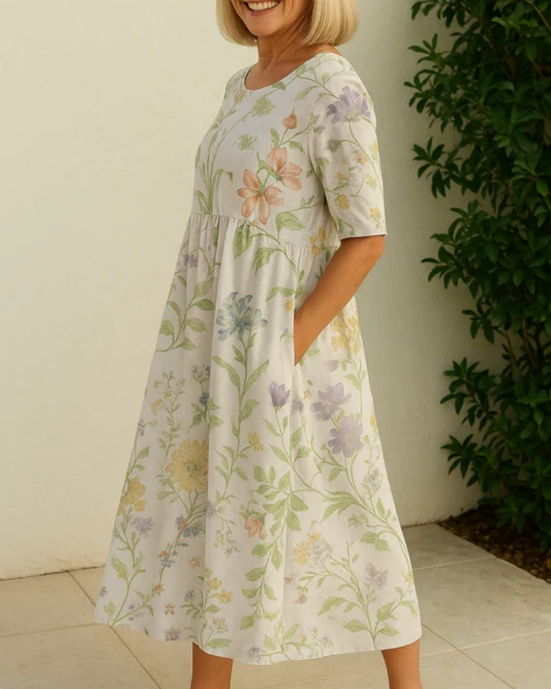 Océane | Robe Midi Décontractée Élégante