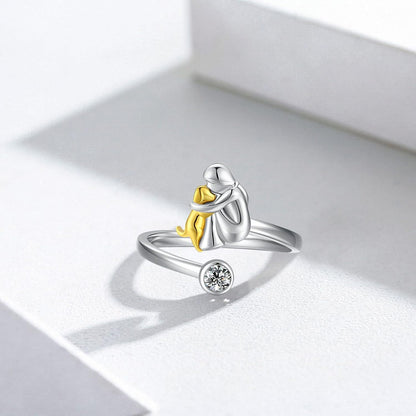 Azélie™ | Bague Étreinte Chien