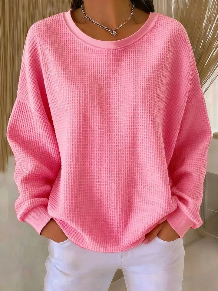 Amélie | Pull Classique Élégant – Rose