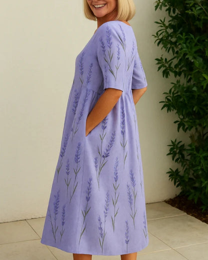 Océane | Robe Midi Décontractée Élégante