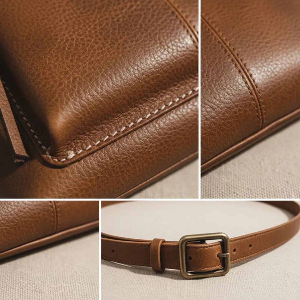 Lénaëlle™ | Sac en Cuir Carré