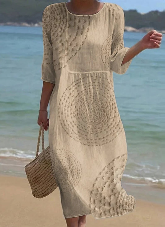 Céline | Robe Décontractée à Détails Brodés