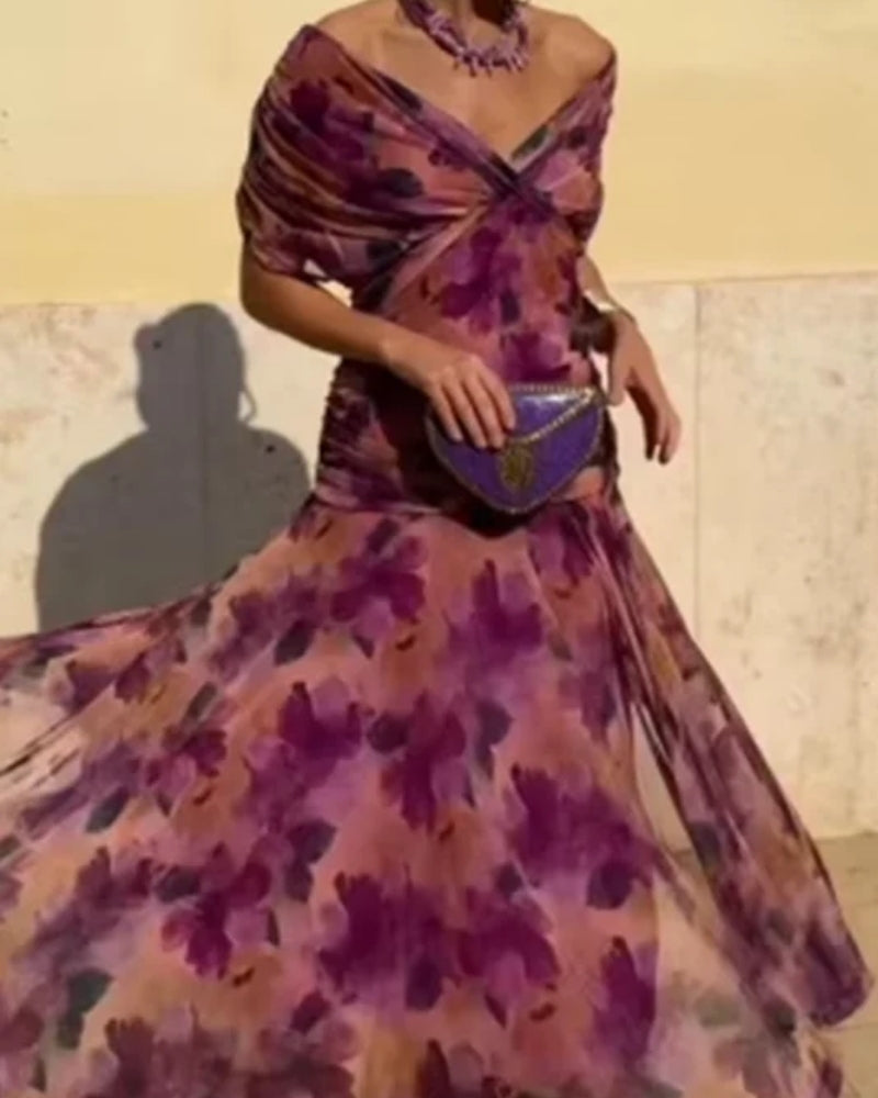 Anaïs | Robe Maxi Élégante Plissée