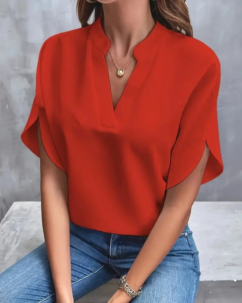 Lucie | Blouse Fluide Élégante à Col en V
