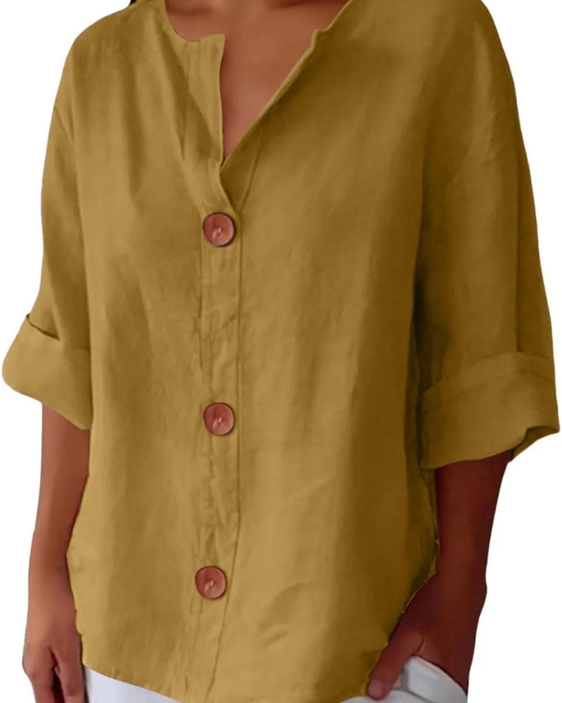 Marion | Chemise Élégante à Col en V