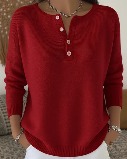 Clara | Pull Henley à Boutons