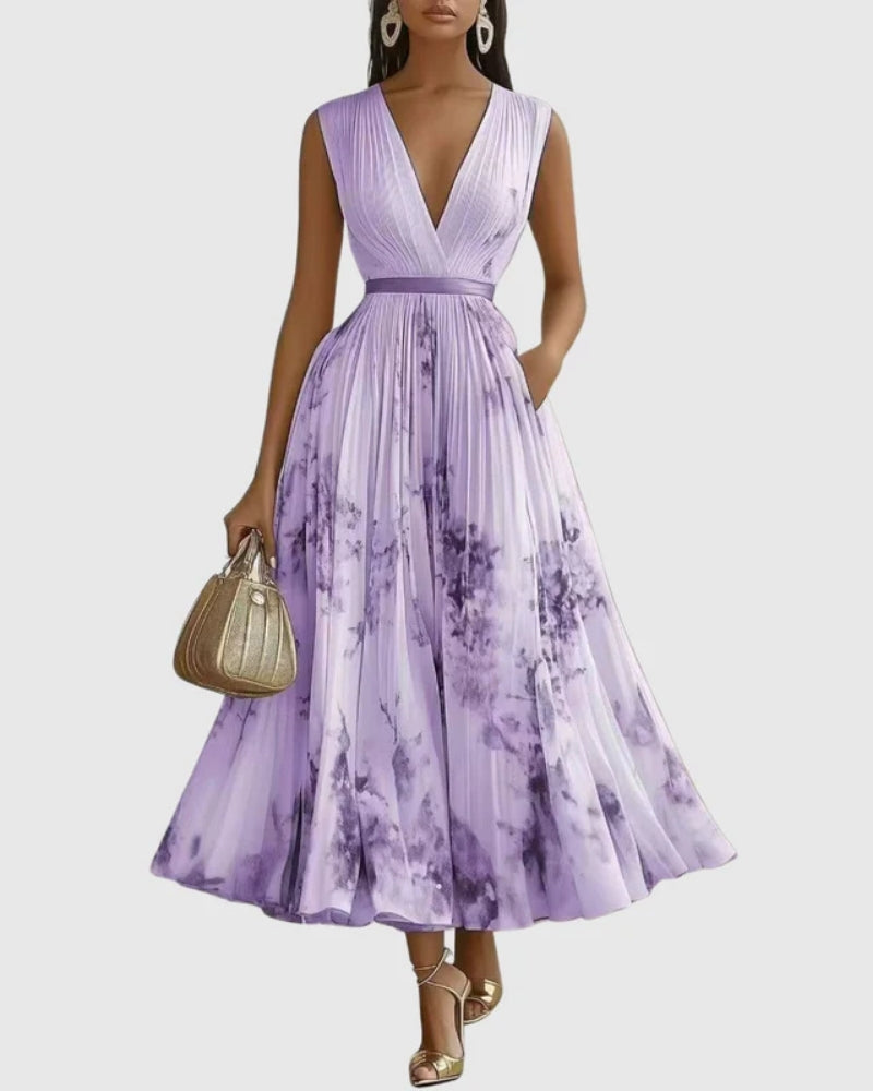Chloé | Robe Maxi Élégante Plissée