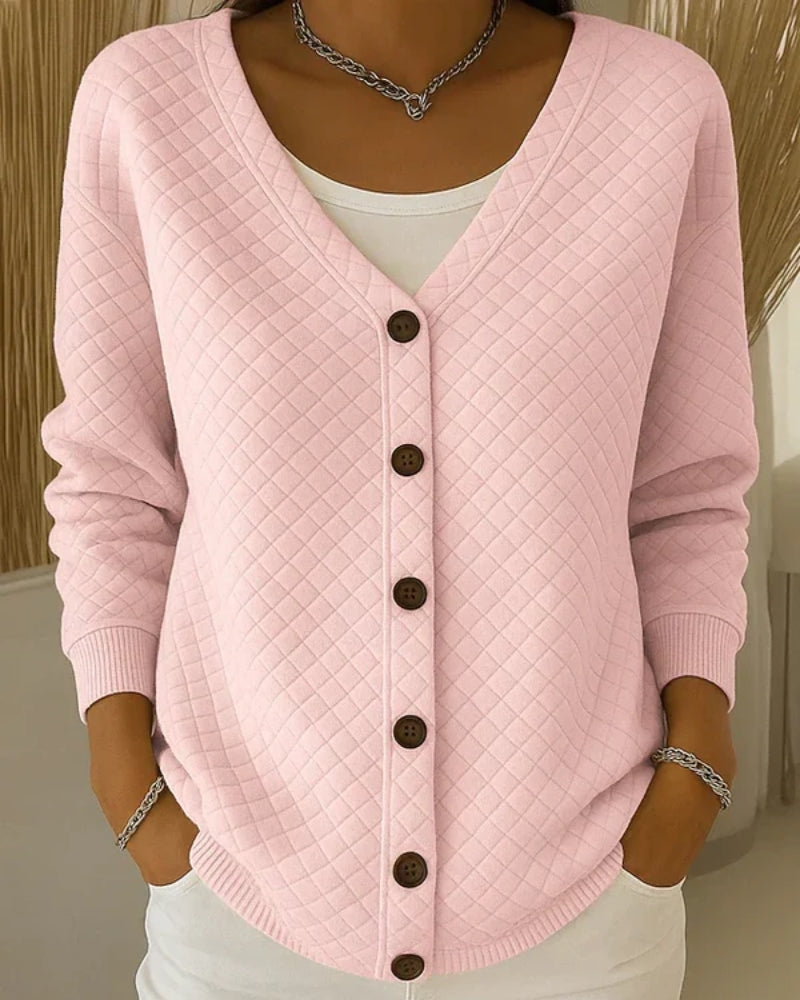 Camille | Cardigan Texturé à Boutons