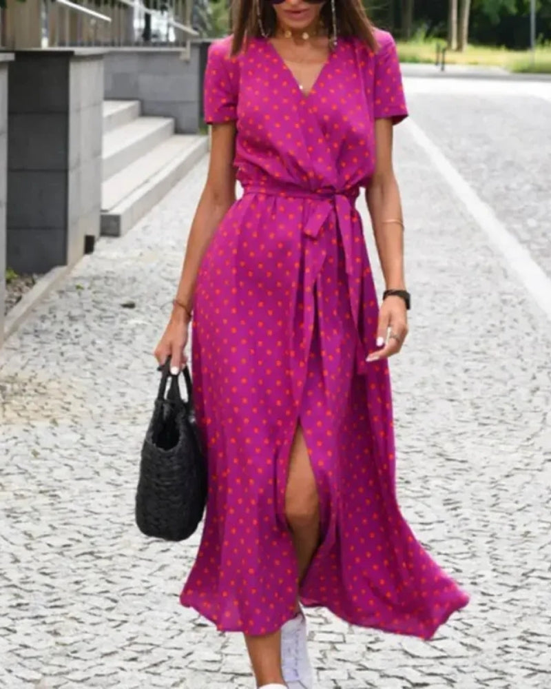 Louise | Robe Croisée à Motif Floral