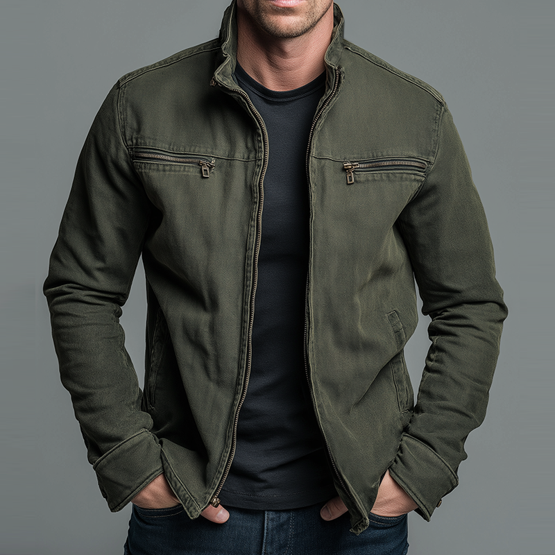 Lucas | Veste Vintage à Fermeture Éclair