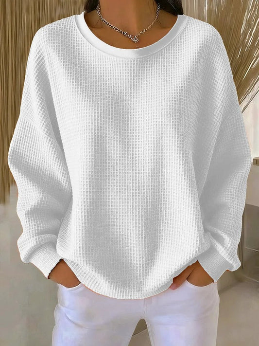 Élise | Pull Classique Élégant – Blanc