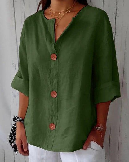 Marion | Chemise Élégante à Col en V