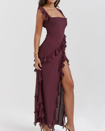 Inès | Robe à Volants Élégante