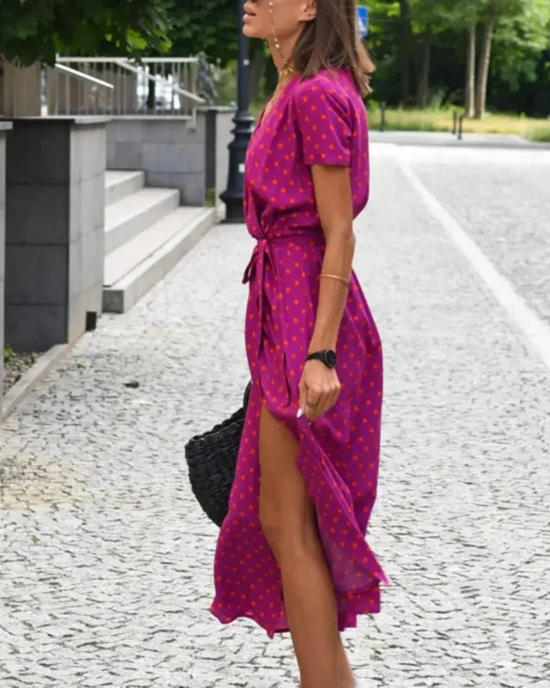 Louise | Robe Croisée à Motif Floral