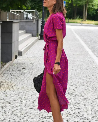 Louise | Robe Croisée à Motif Floral