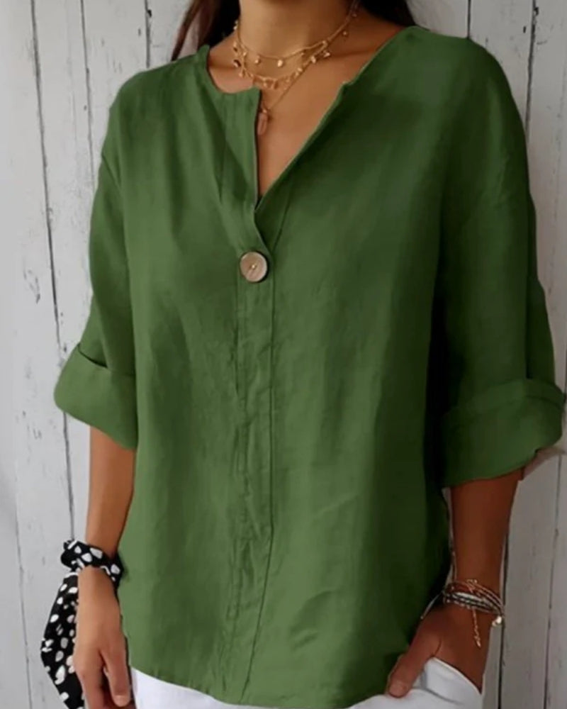 Amélie | Blouse Décontractée à Col en V