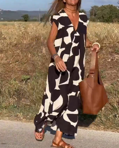 Vérissa™ | Robe V Contrastée