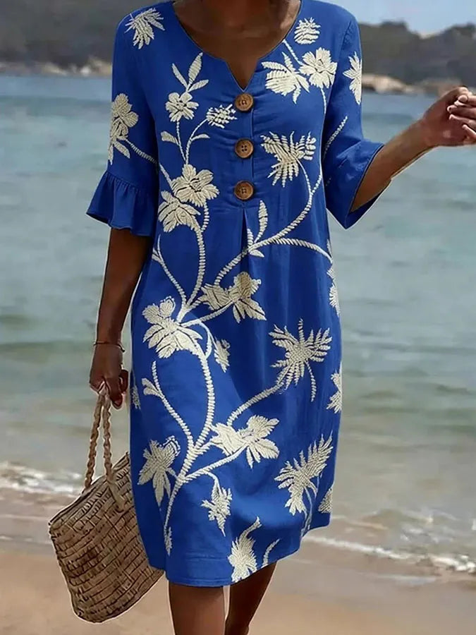 Clara | Robe Décontractée à Motif Fleuri