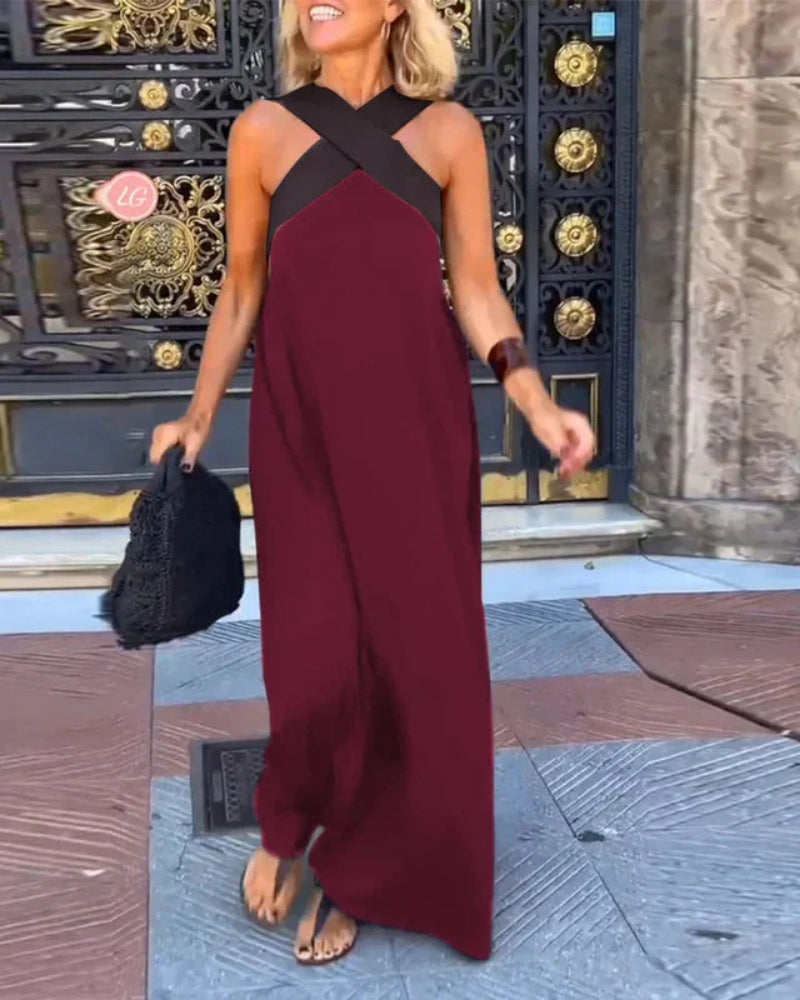Sarah | Robe Élégante à Coupe Croisée