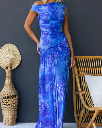 Amélie | Robe Maxi Élégante Imprimée