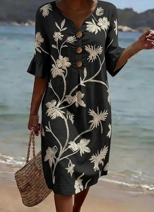 Amélie | Robe Décontractée à Motif Floral