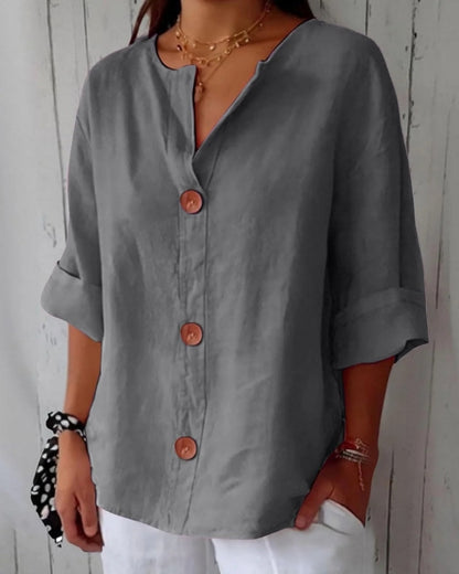 Marion | Chemise Élégante à Col en V