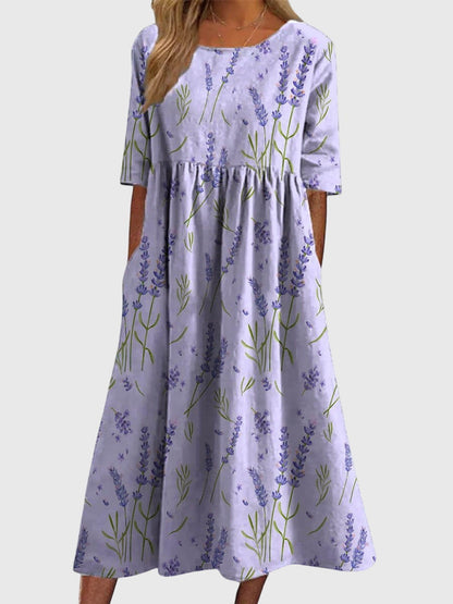 Émarise™ | Flowing Floral Dress