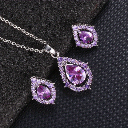 Adrienne™ | Parure Goutte Violette