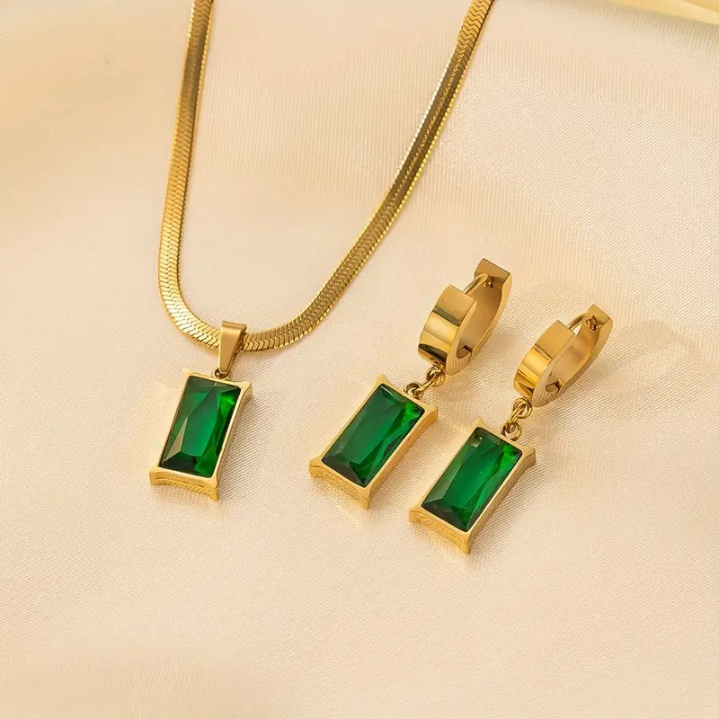 Estelle™ | Parure Pierre Verte