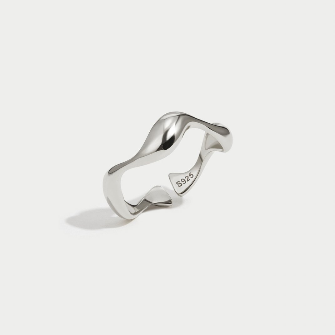 Isaline™ | Bague Argent Ondulée