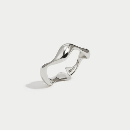 Isaline™ | Bague Argent Ondulée