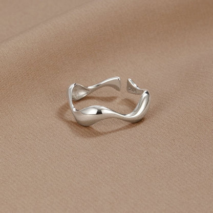 Isaline™ | Bague Argent Ondulée