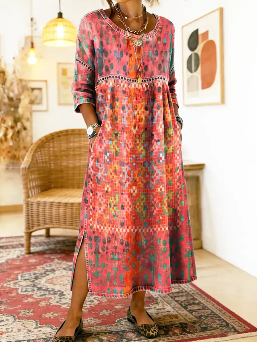 Nora | Robe Imprimée Élégante Raffinée