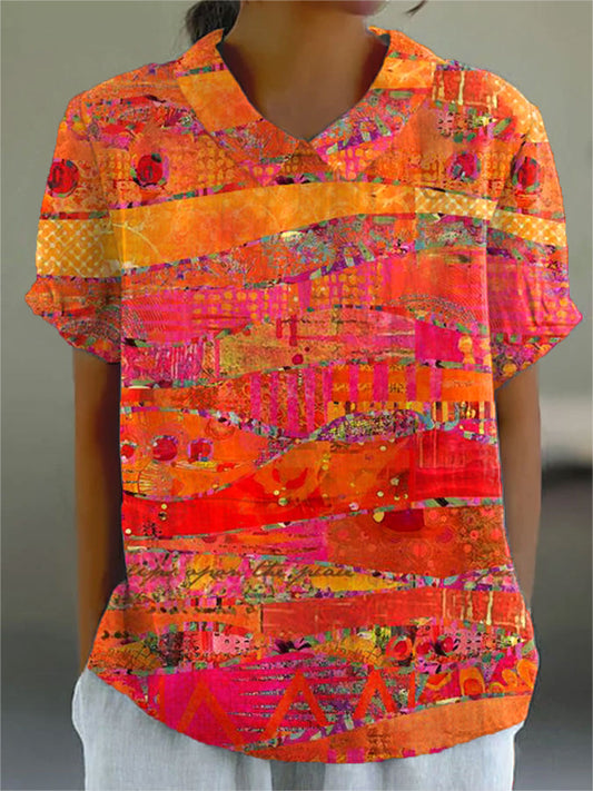 Louise | Chemise à Imprimé Abstrait