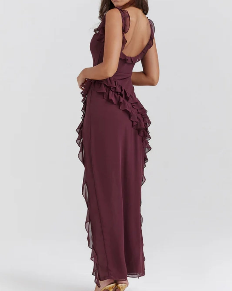 Inès | Robe à Volants Élégante