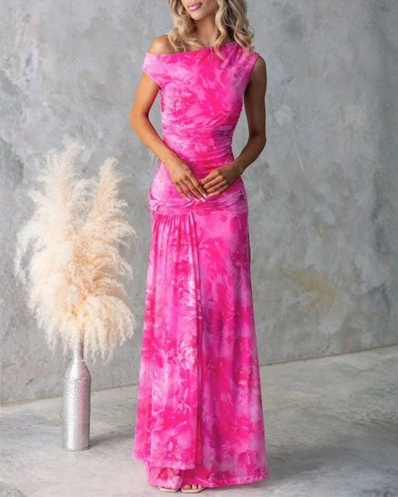 Amélie | Robe Maxi Élégante Imprimée