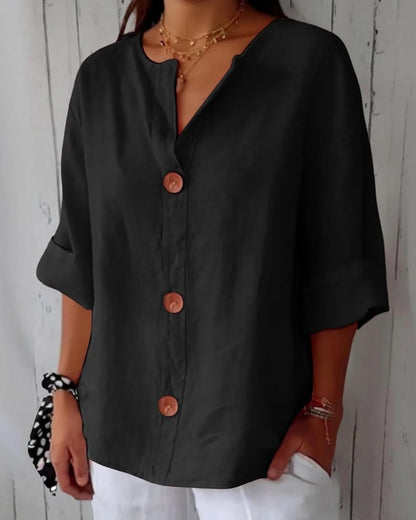 Marion | Chemise Élégante à Col en V