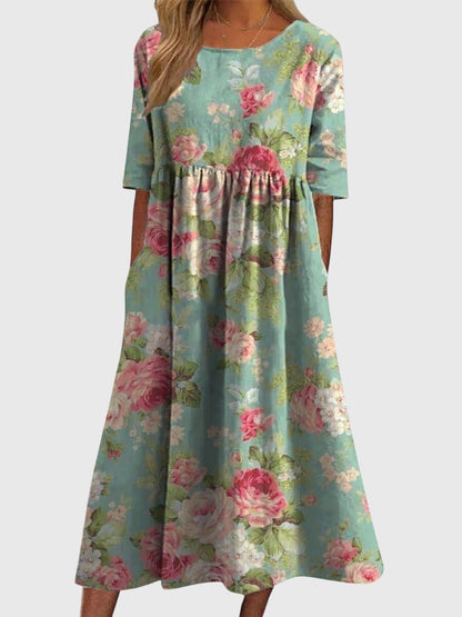 Émarise™ | Flowing Floral Dress