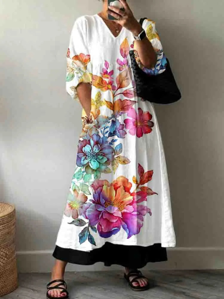 Julie | Robe Élégante à Motif Sofia
