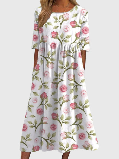 Émarise™ | Flowing Floral Dress