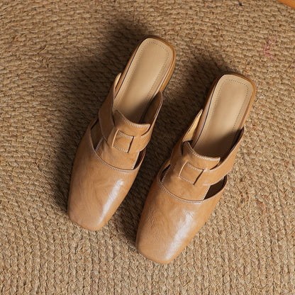 Rosalie | Mules Élégantes à Bout Carré